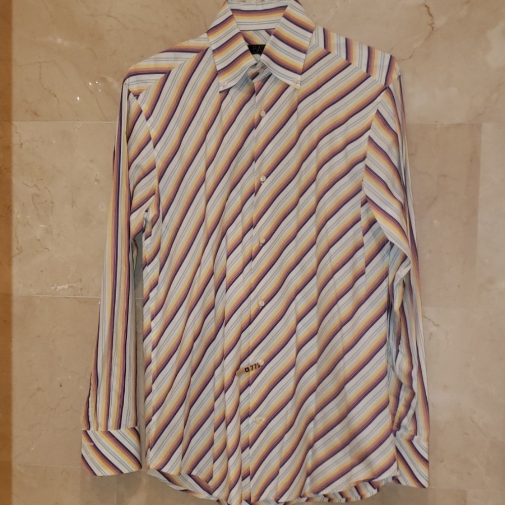 MEN'S ITALIAN BASILE BLU BUTTON DOWN DRESS SHIRT